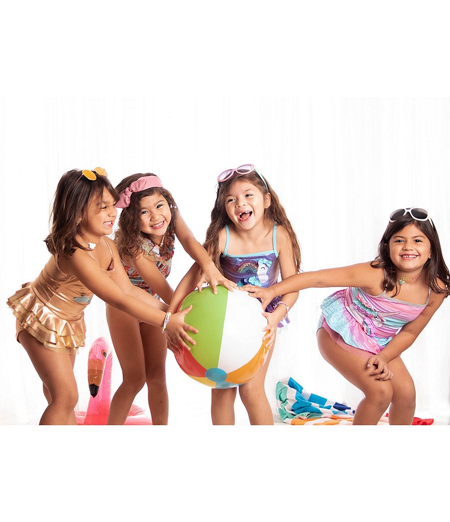 Tea Collection Little Girls 2-6 Printed Ruffled Tankini