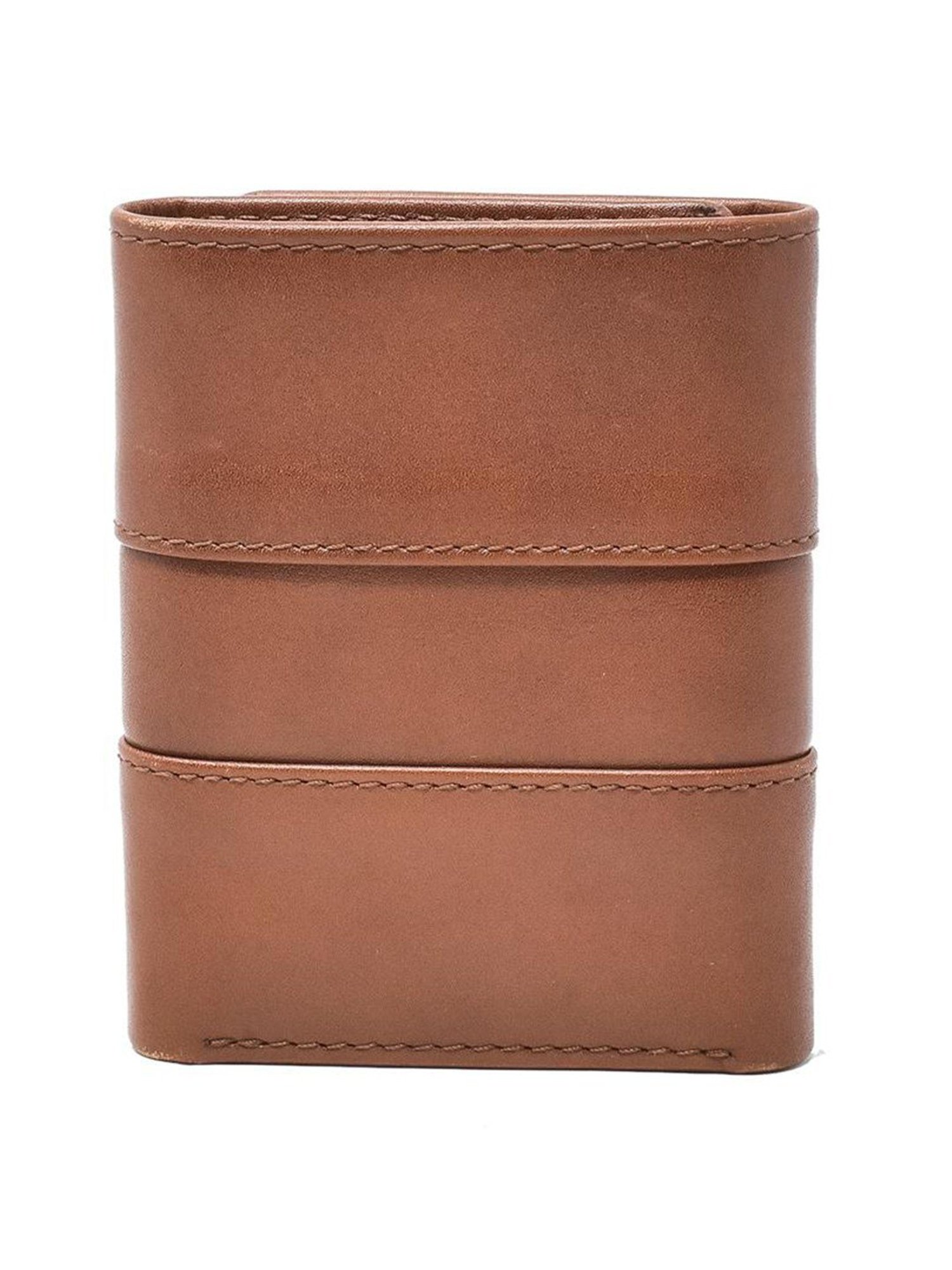 Tohl Lille Tan Casual Leather Tri-Fold Wallet for Men