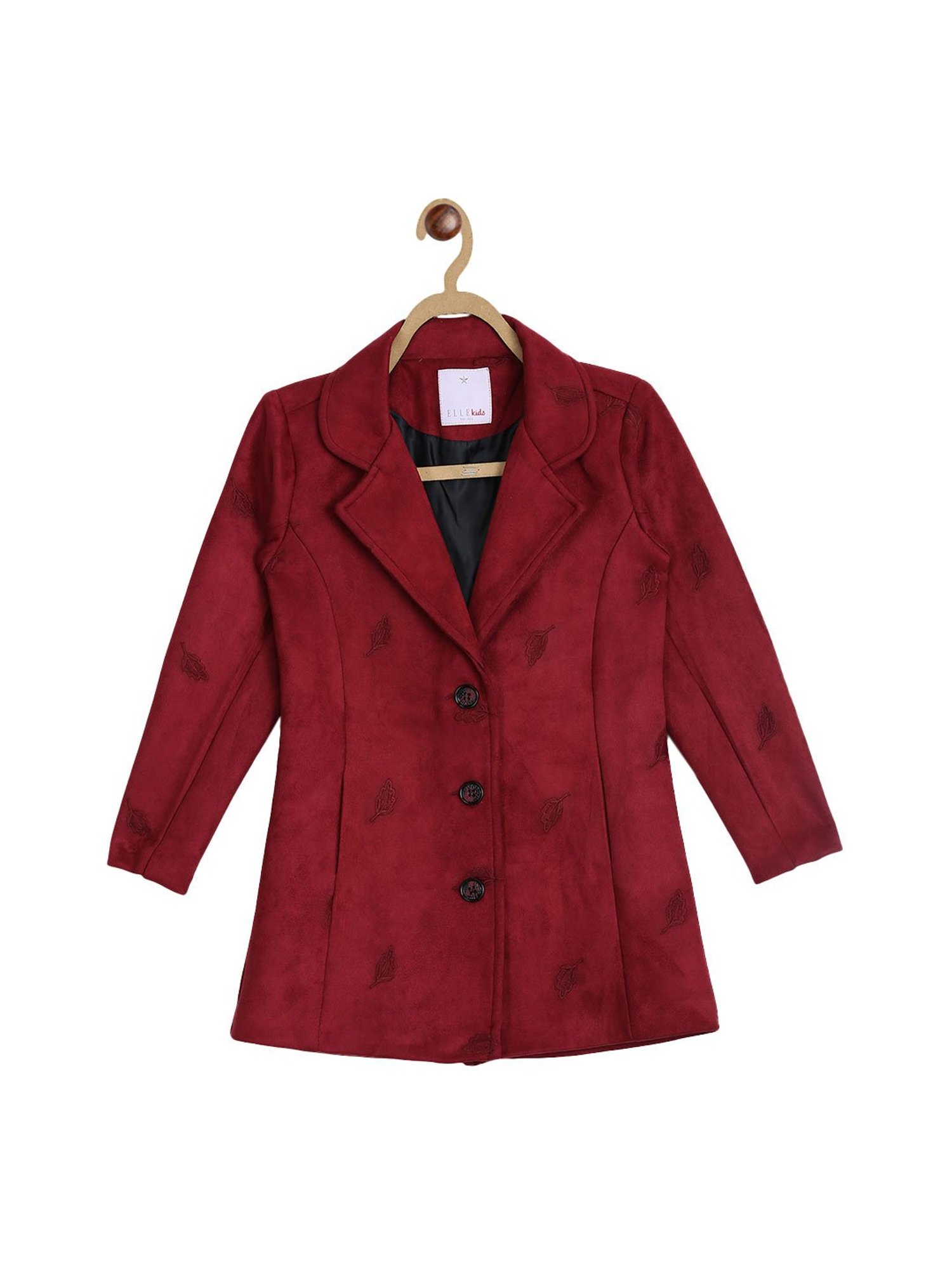 Elle Kids Maroon Printed Jacket