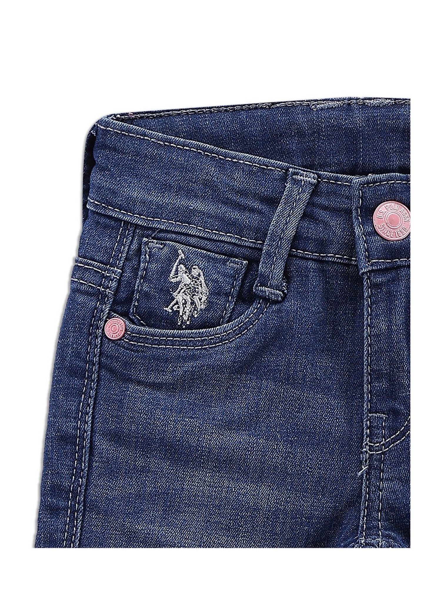 U.S. Polo Assn. Girls Blue Solid Jeans