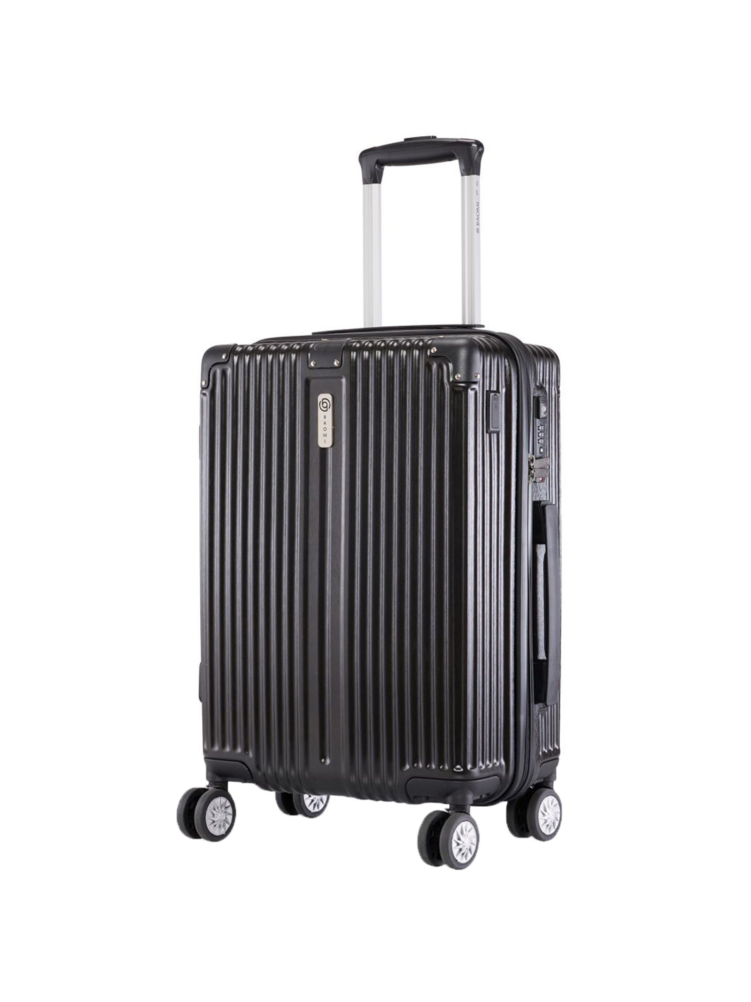 Baomi Solid Gold Black Hard 22" Cabin Luggage