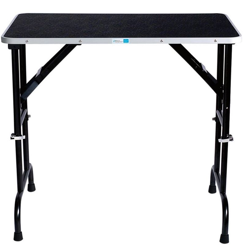 Master Equipment 48 Inch Folding Portable Dog Cat Small Animal Adjustable Height Grooming Table, Black