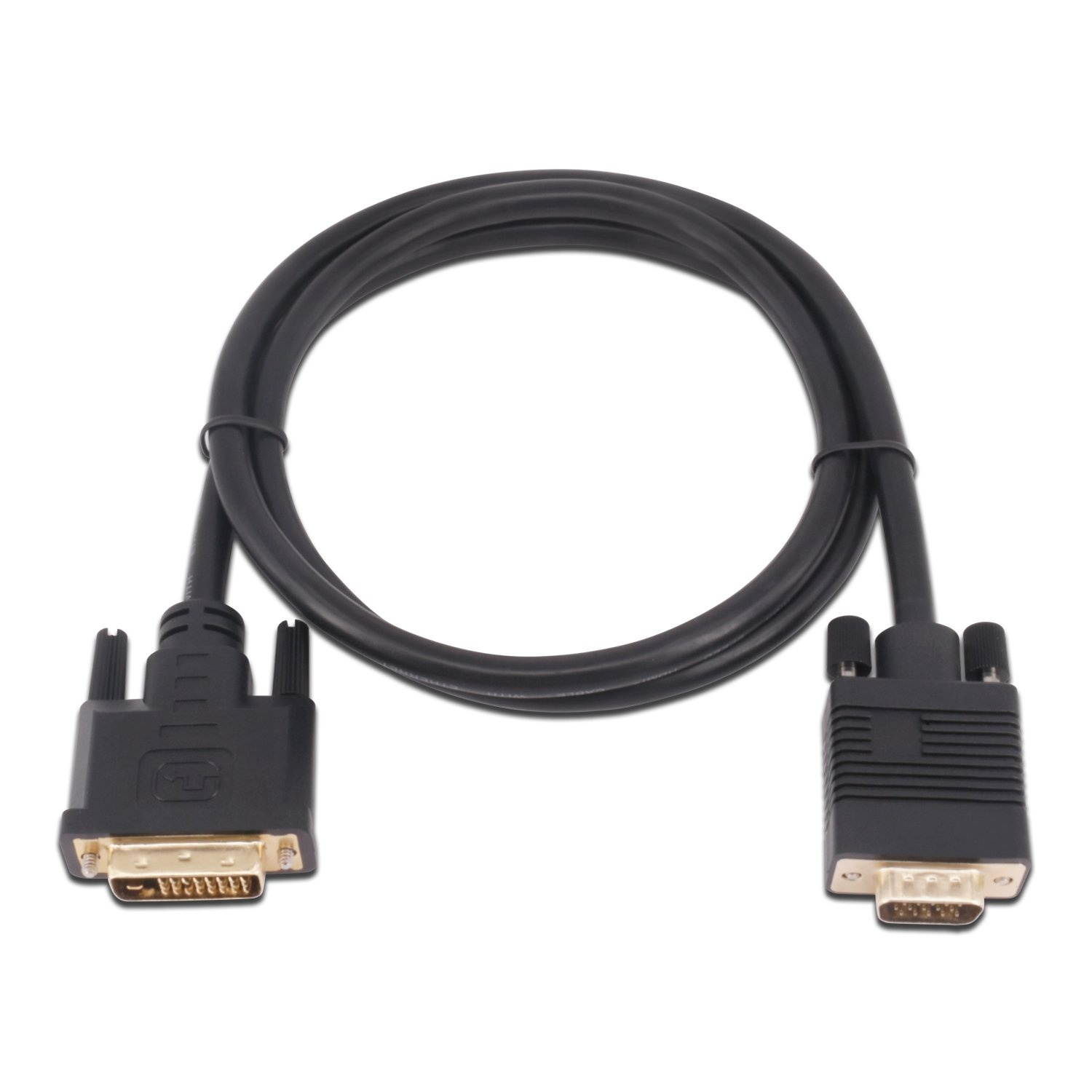 A-technology DVI to VGA Cable 5Ft(1.5m) DVI 24+1 DVI-D M to VGA Male Gold Plated 1080P with Chip Active Adapter Converter Cable for PC-DVD-Monitor-HDTV-Laptop- Projector &hellip; (5Ft)