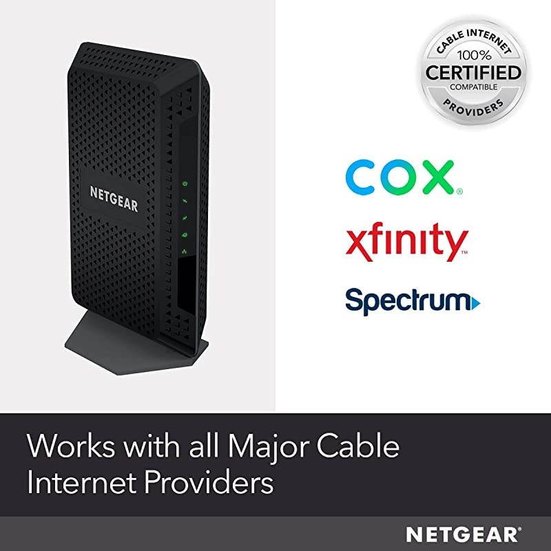 Cable Modem CM400 - Compatible with all Cable Providers including Xfinity by Comcast, Spectrum, Cox | For Cable Plans Up to 100 Mbps | DOCSIS 3.0, Black, 8x4 Cable Modem (CM400)