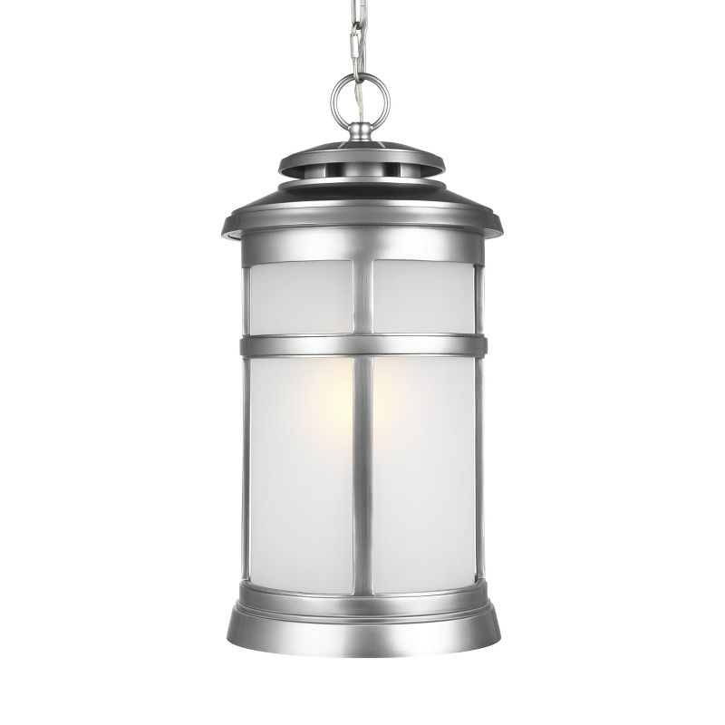 Feiss Newport 1-Light 18.5" Painted Brushed Steel Outdoor Hanging Lantern