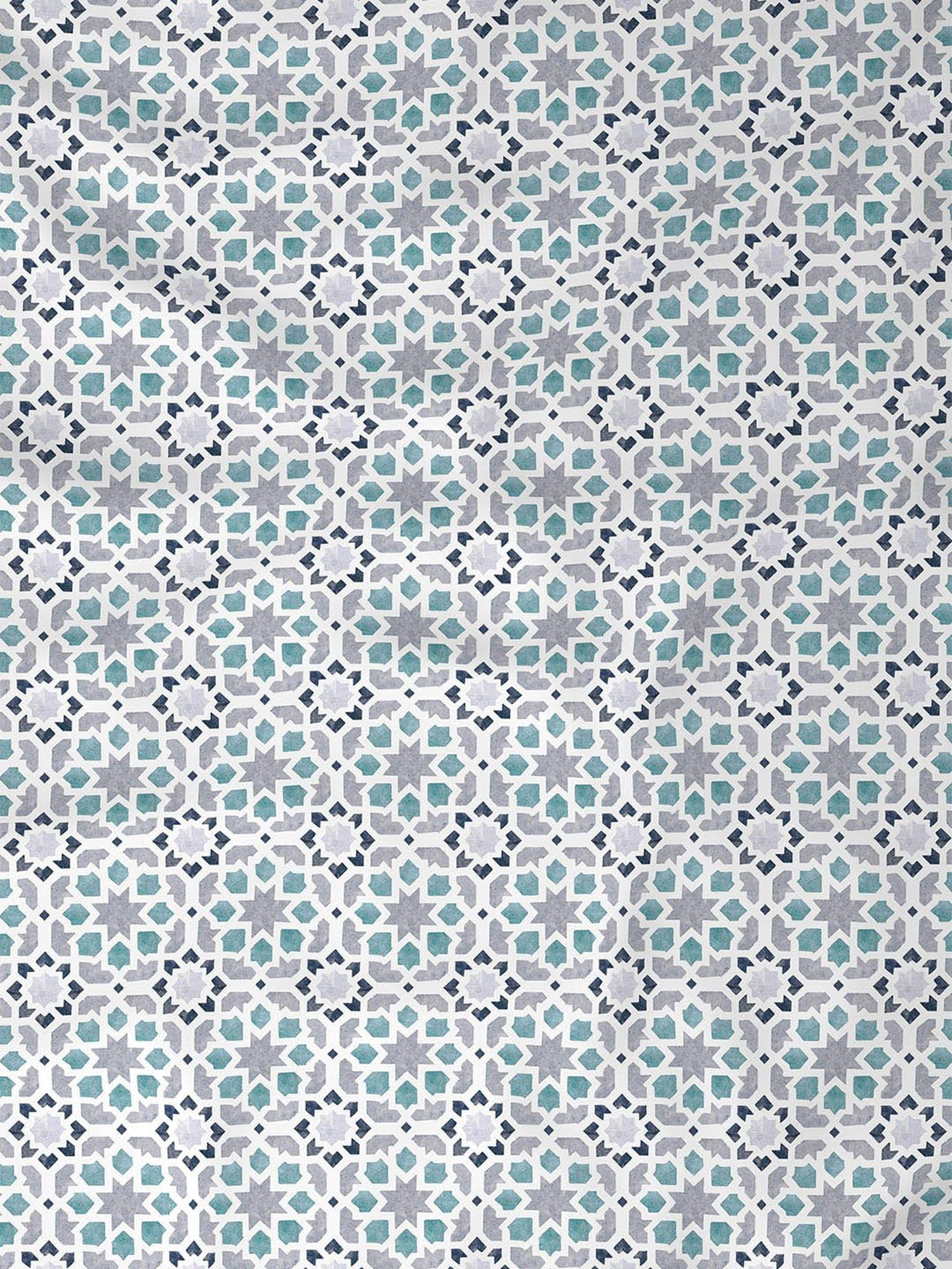 In-House by Maspar Blue 200 TC Cotton Printed Bed Sheet with 2 Pillow Cover