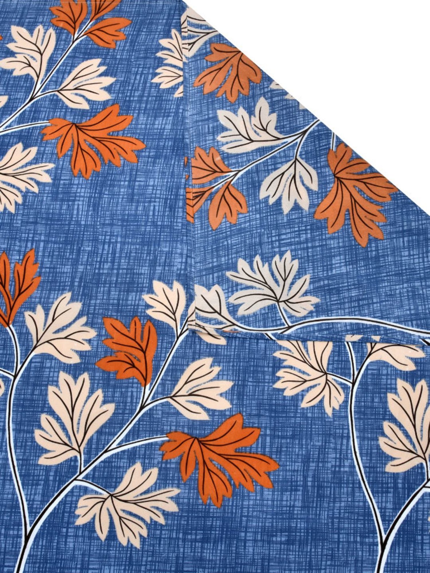 @home Utopia Cosmos Floral Blue 110 GSM Cotton Blend Double Bed Sheet with 2 Pillow Covers