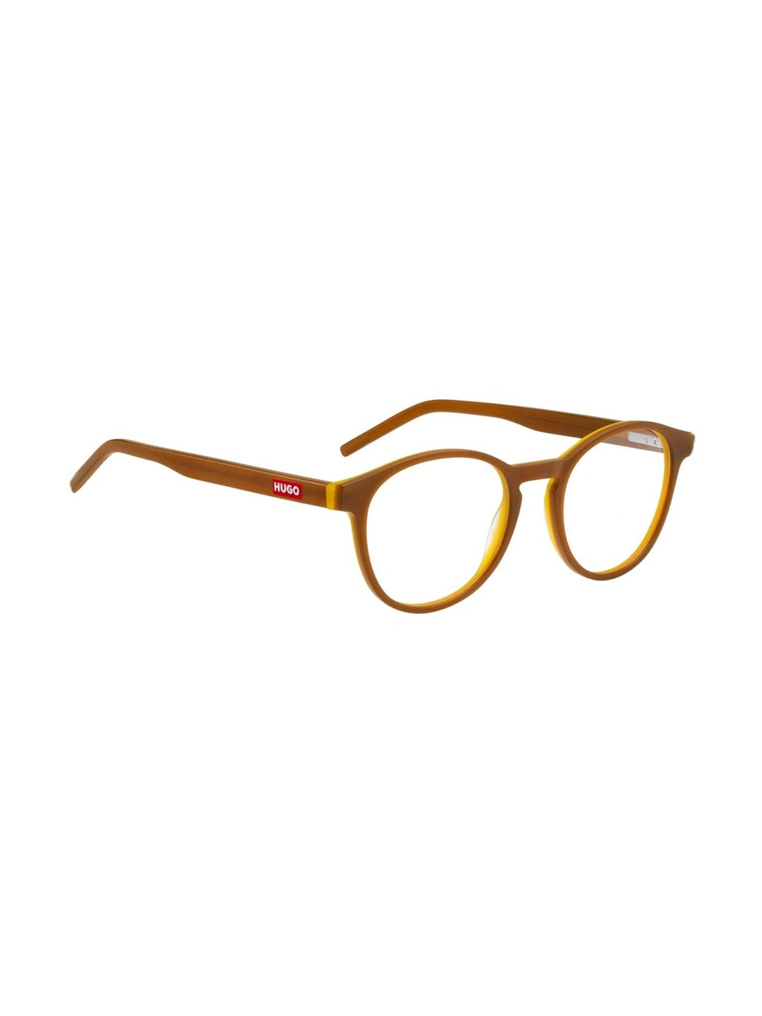 HUGO Brown Oval Eye Frames for Men