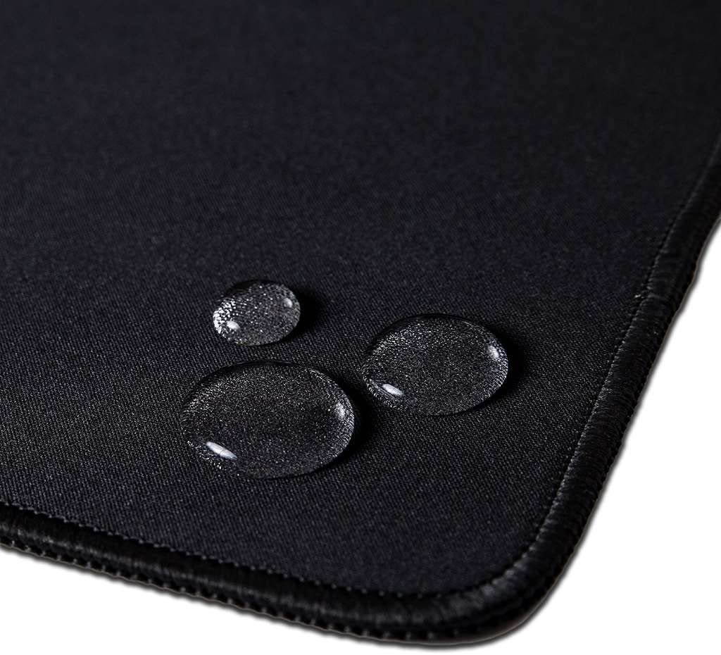 KAZAIRA Original Gaming Mouse Pad with Anti-Fray Stitched Edges - 13" x 11" - Black