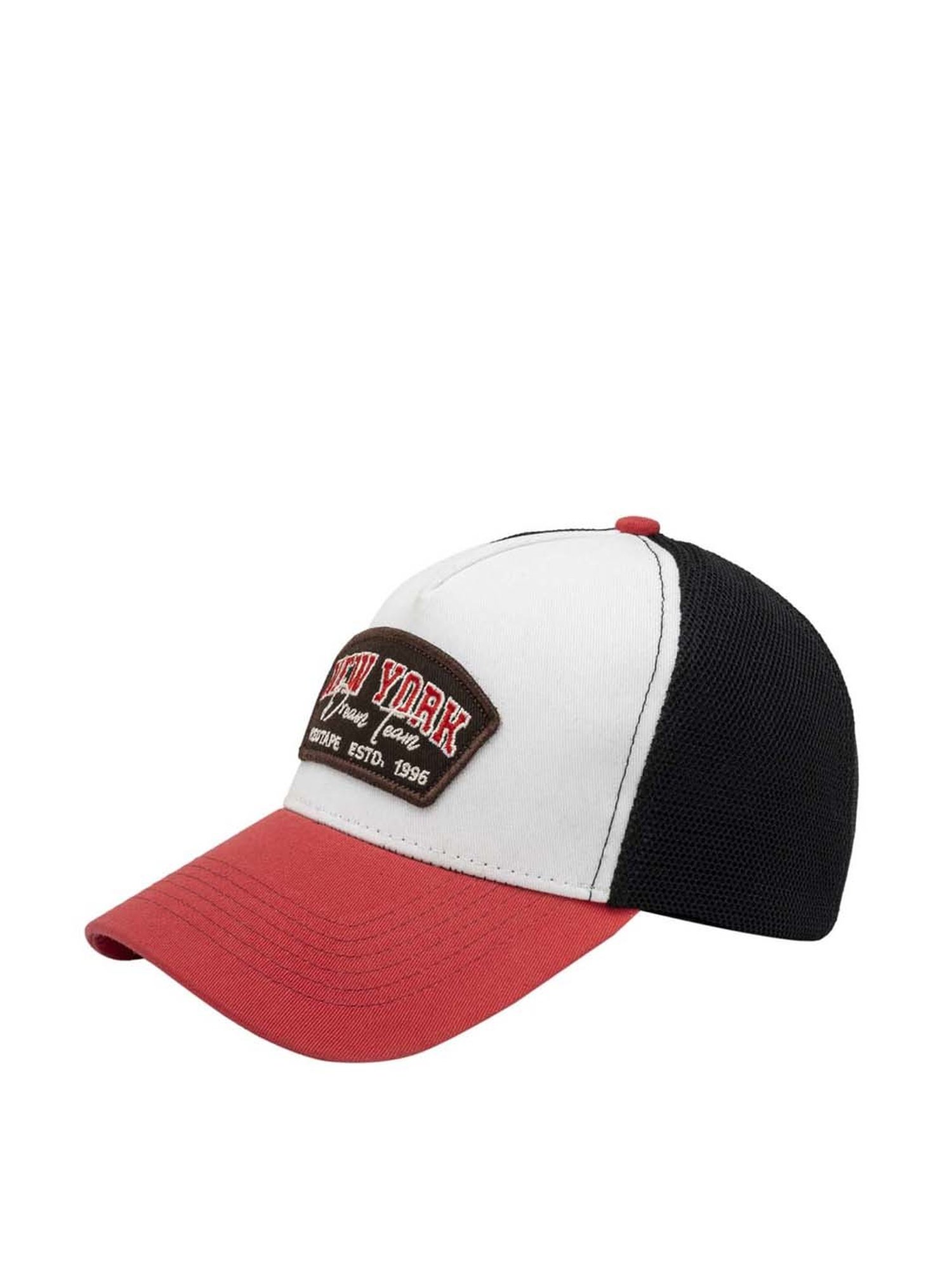 Peter England Black & Green Color Block Baseball Cap