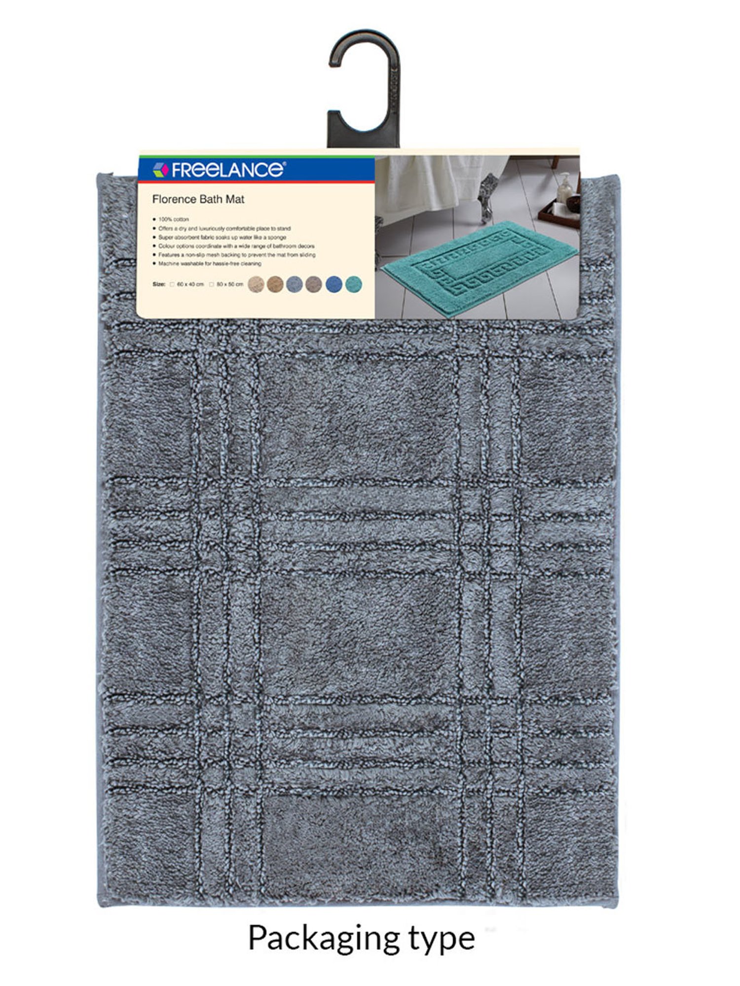 Freelance Beige Cotton Set of 1 Bath Mats and Rugs