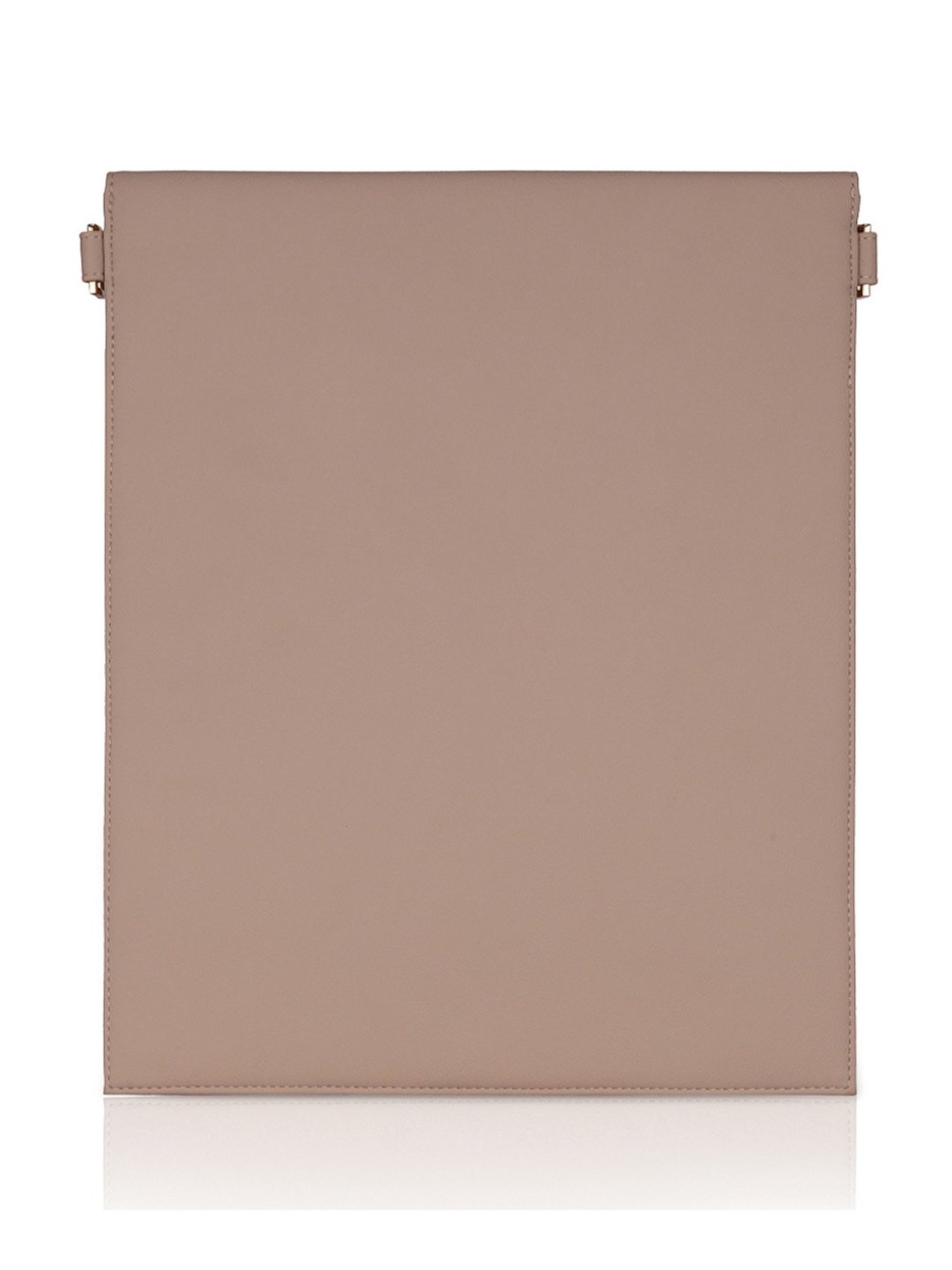 Eume Hibiscus Light Grey Leather Laptop Sleeve