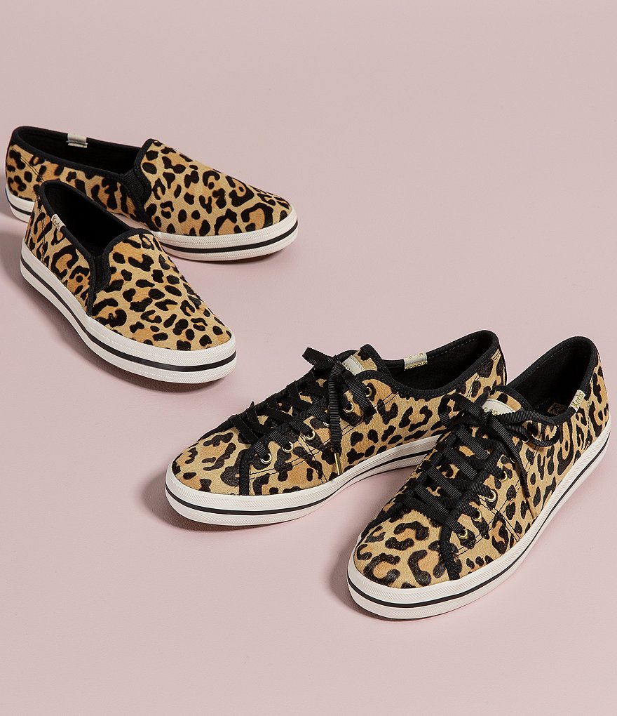 Keds Keds x kate spade new york Double Decker Leopard Printed Calf Hair Pony Sneakers