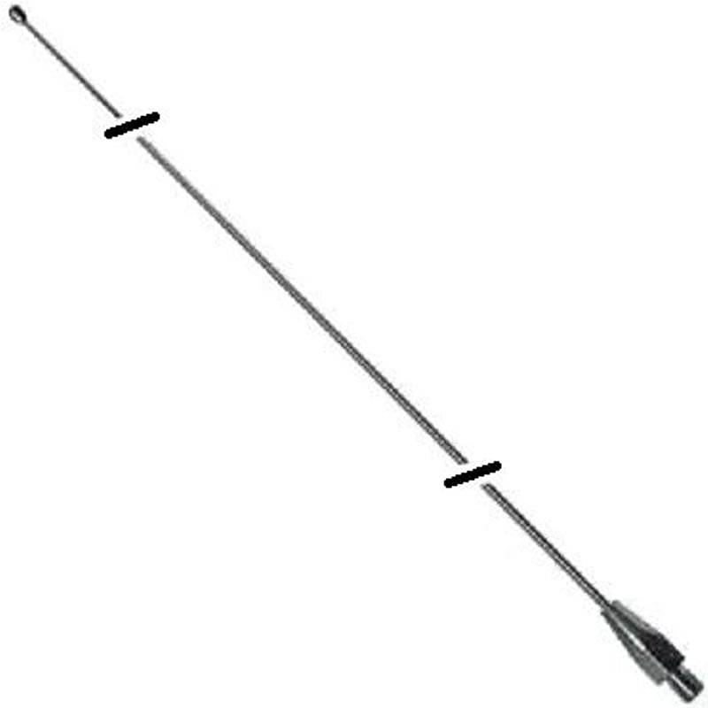 IC-56 Stainless Steel 102" (8.5 feet) CB Band Antenna Whip, 27 MHz Frequency, Resists Bending and Kinking, Stainless Steel 17-7ph Whip, Dissipation Ball Tip Reduces Unwanted Static