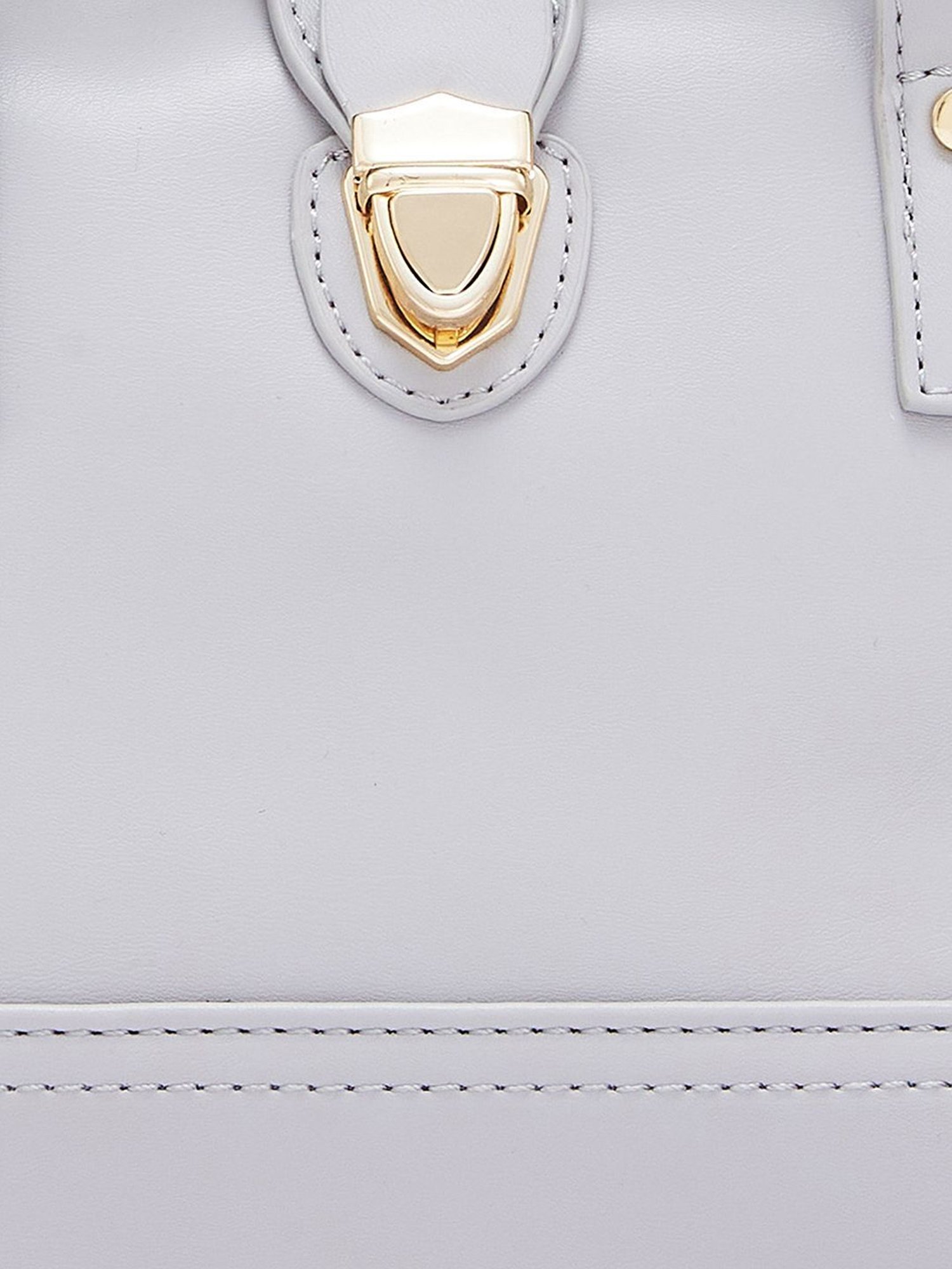 Globus Dark Grey Solid Medium Handbag