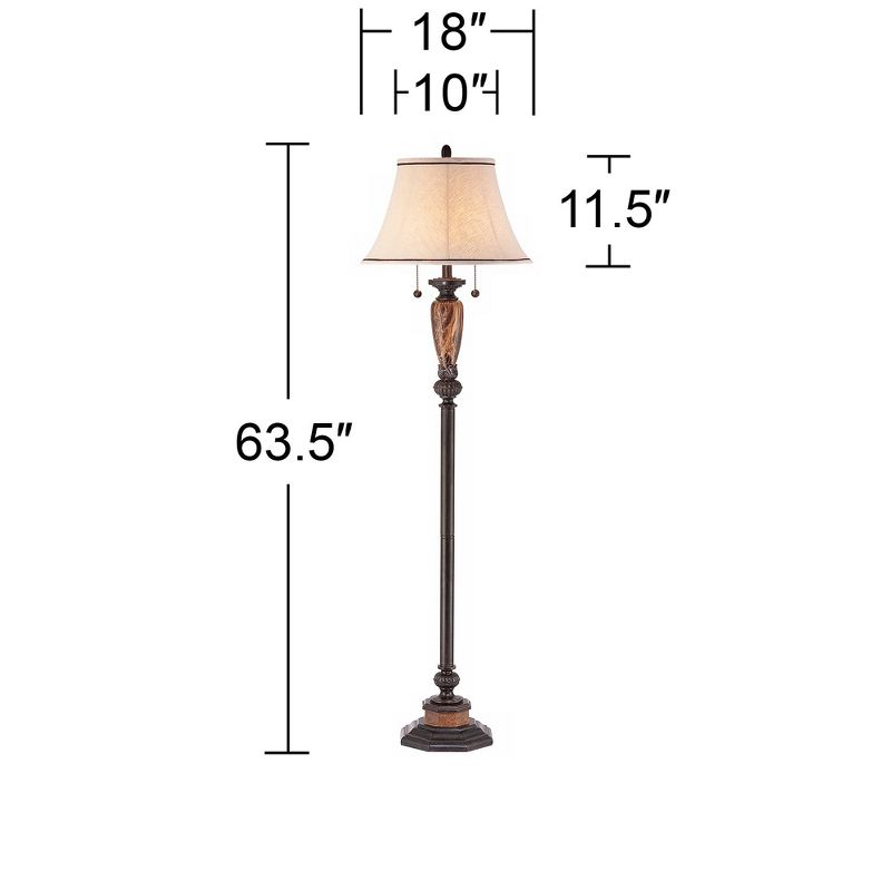 Kathy Ireland Sonnett 63 1/2" High Twin Pull Floor Lamp