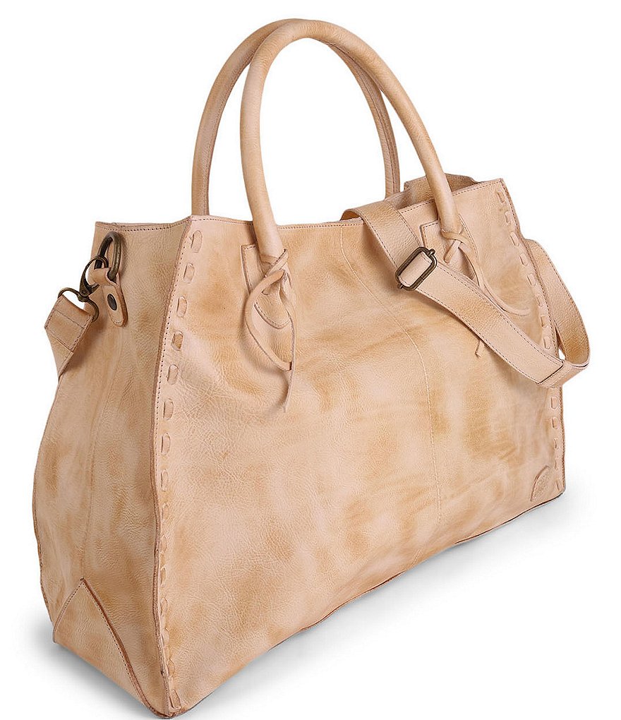 Bed Stu Rockaway Stitch-Detail Distressed Satchel Bag