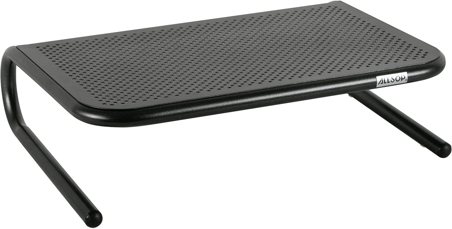 Allsop Metal Art Jr. Monitor Stand 14-Inch Wide Platform - Pearl Black (30165)