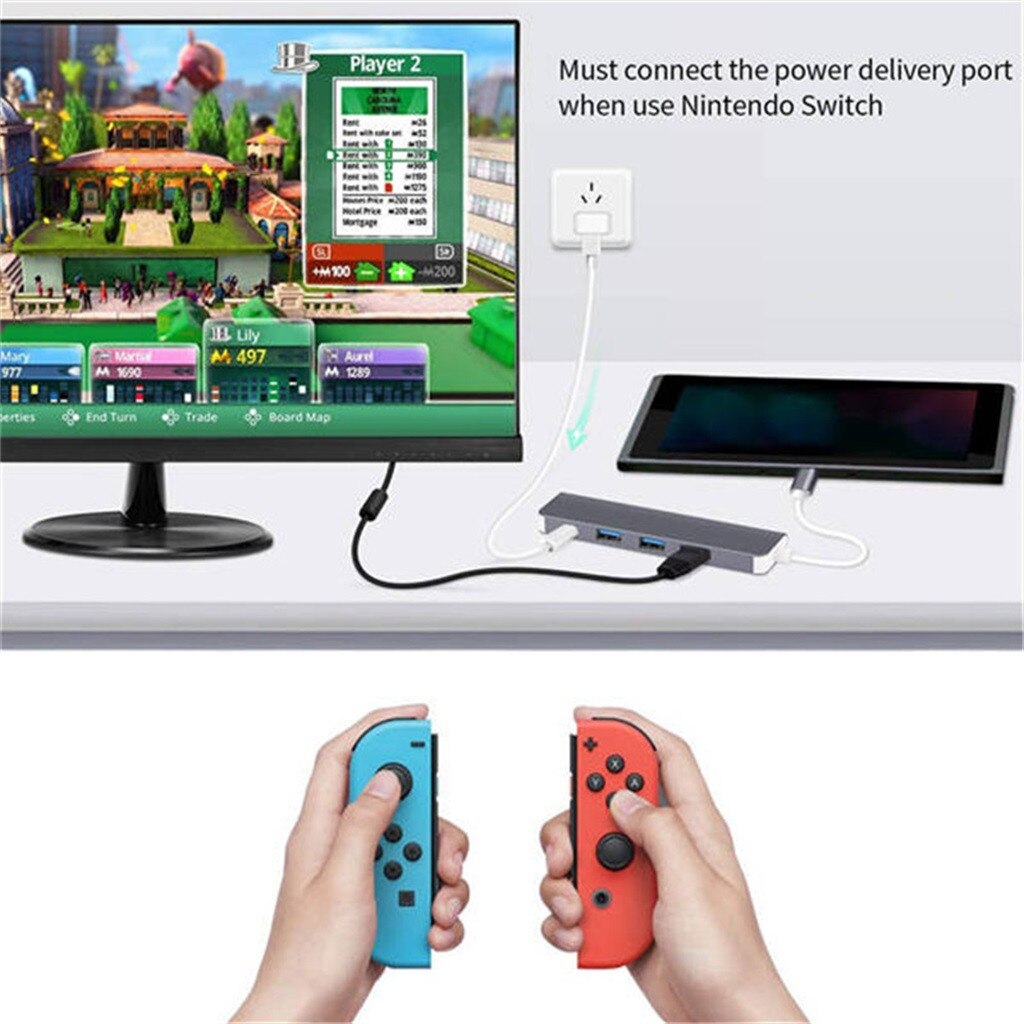 USB C HUB HDMI SD/TF Adapter For Samsung Galaxy Note8 / S8 / S8  USB C To HDMI Adapter For Samsung Dex Mode 821#2