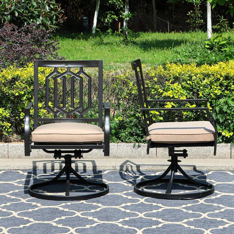 Circi 5pc Outdoor Dining Set - Black and Charcoal - CosmoLiving by Cosmoplitan