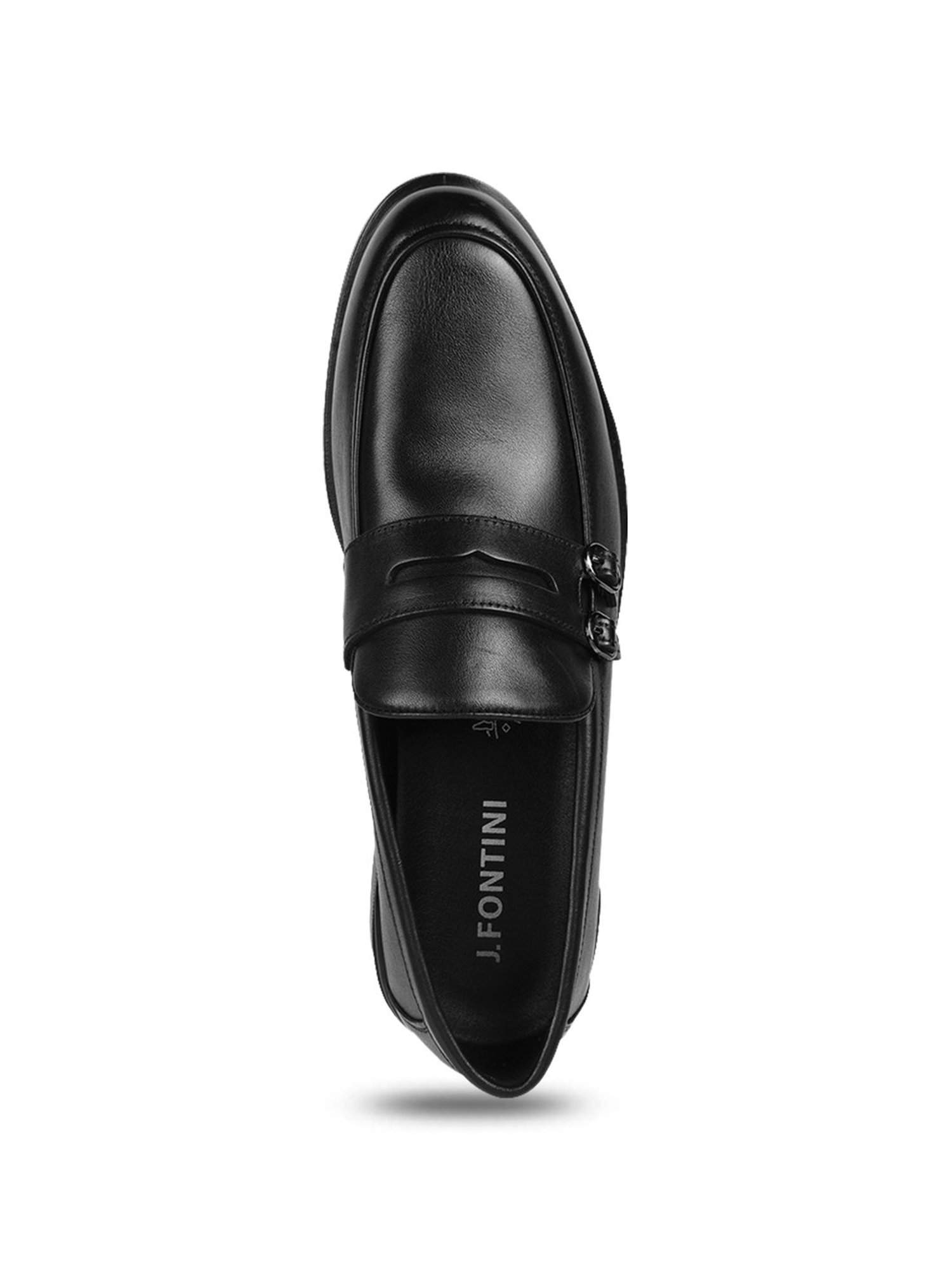 J. Fontini by Mochi Men's Black Formal Loafers