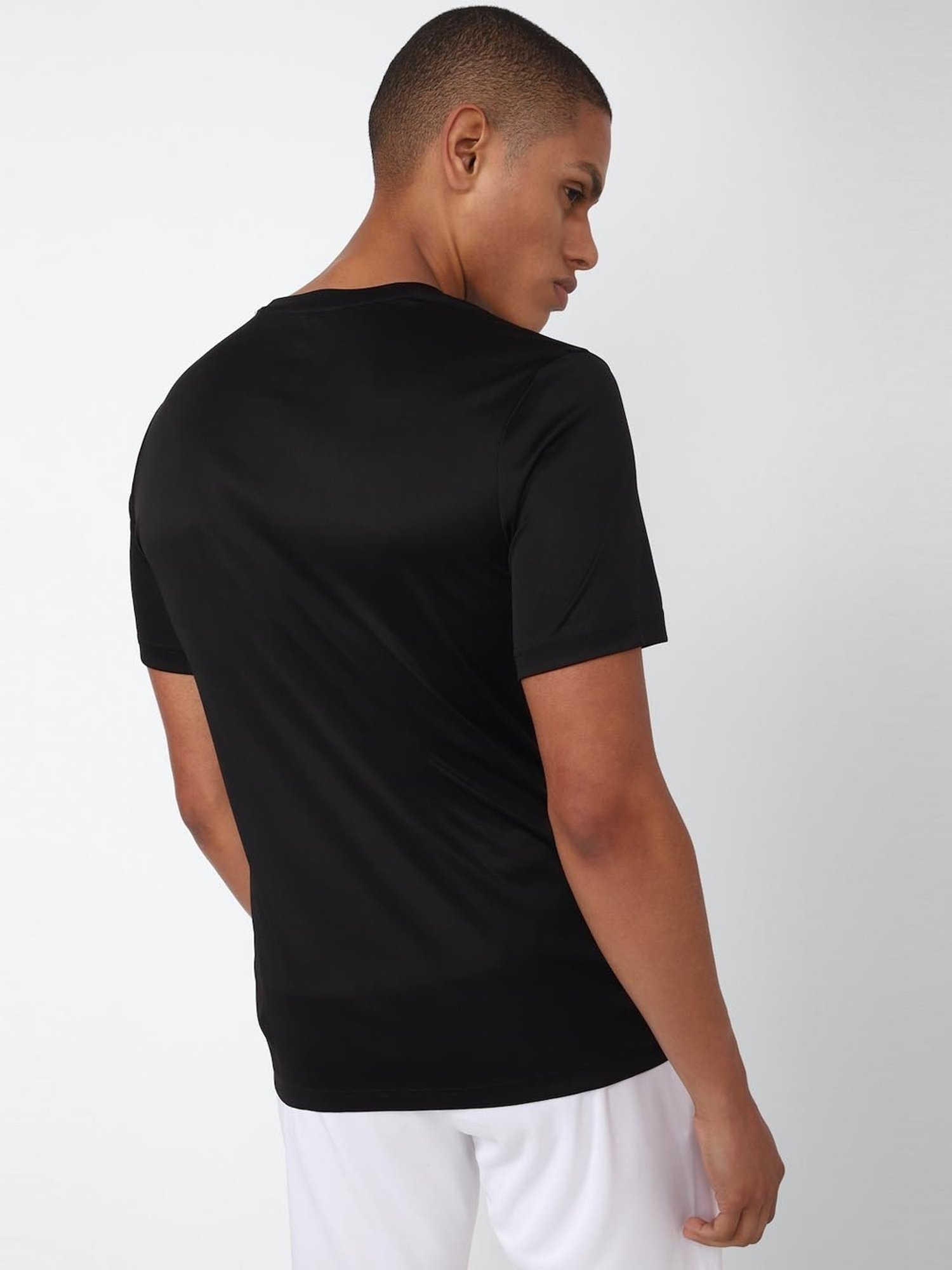 Reebok Black Regular Fit Printed T-Shirt