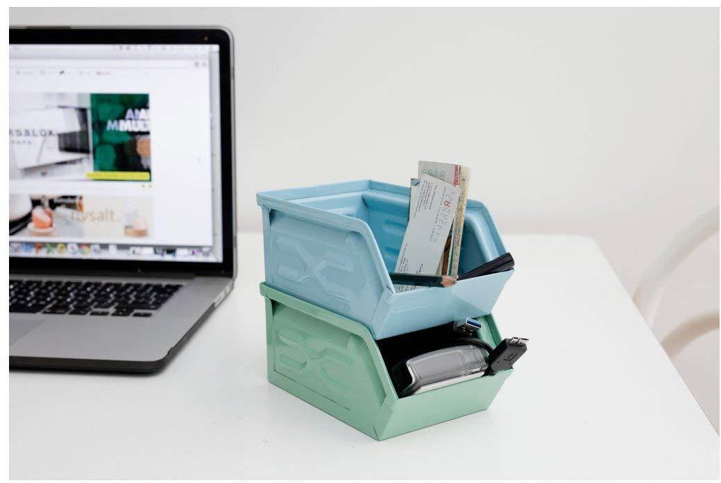 Kikkerland Metal Storage Container, Green (OR78-G)