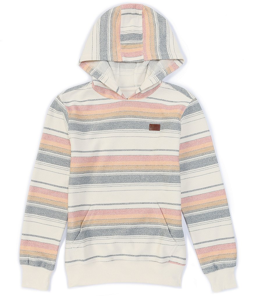 Guess Big Boys 8-16 Long-Sleeve Guess Logo Color-Block Fleece Pull-Over Hoodie