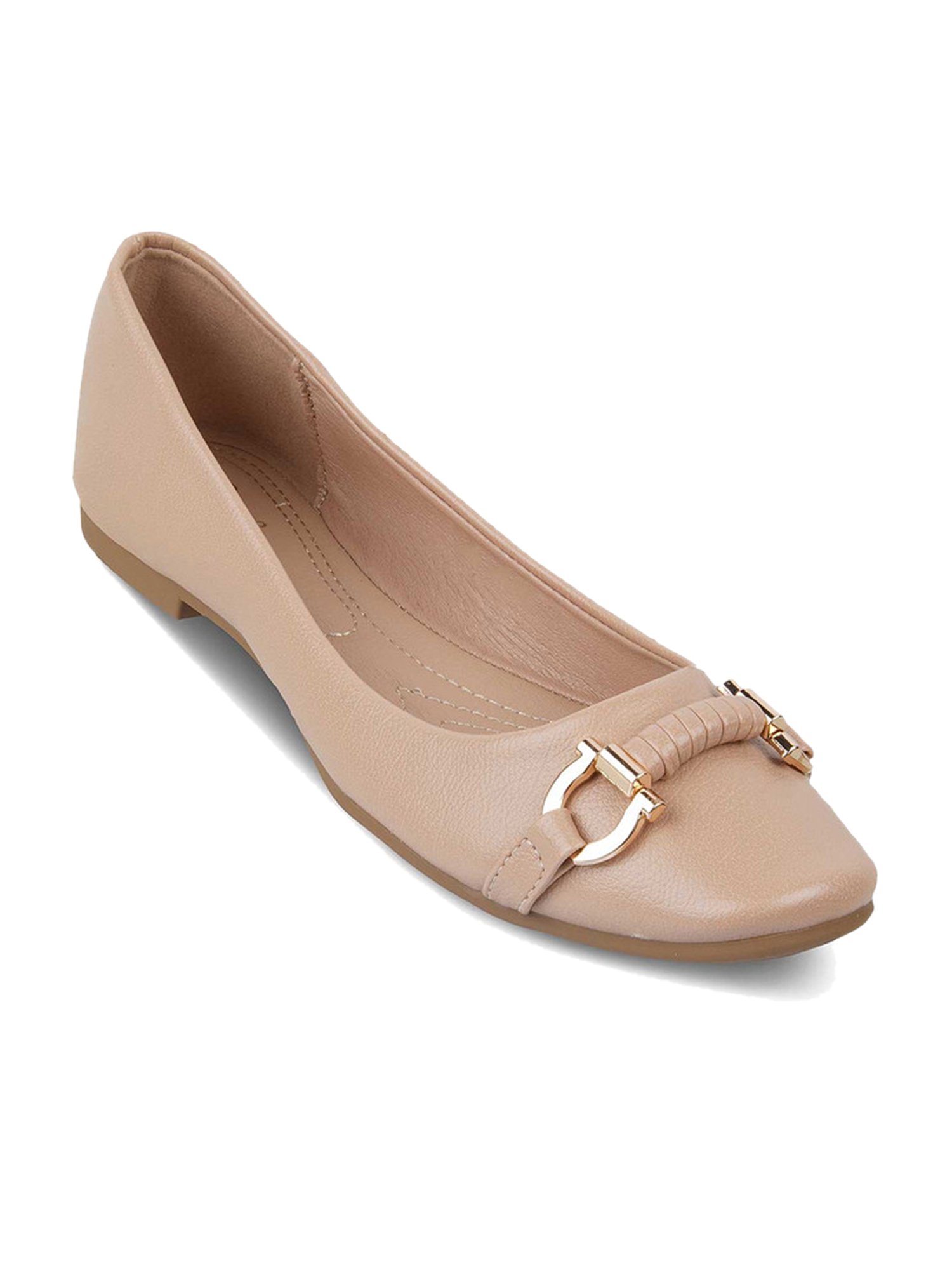 Tresmode Women's Beige Flat Ballets