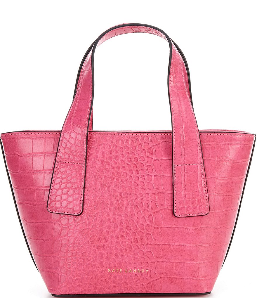 Kate Landry Croco Tab Satchel Bag
