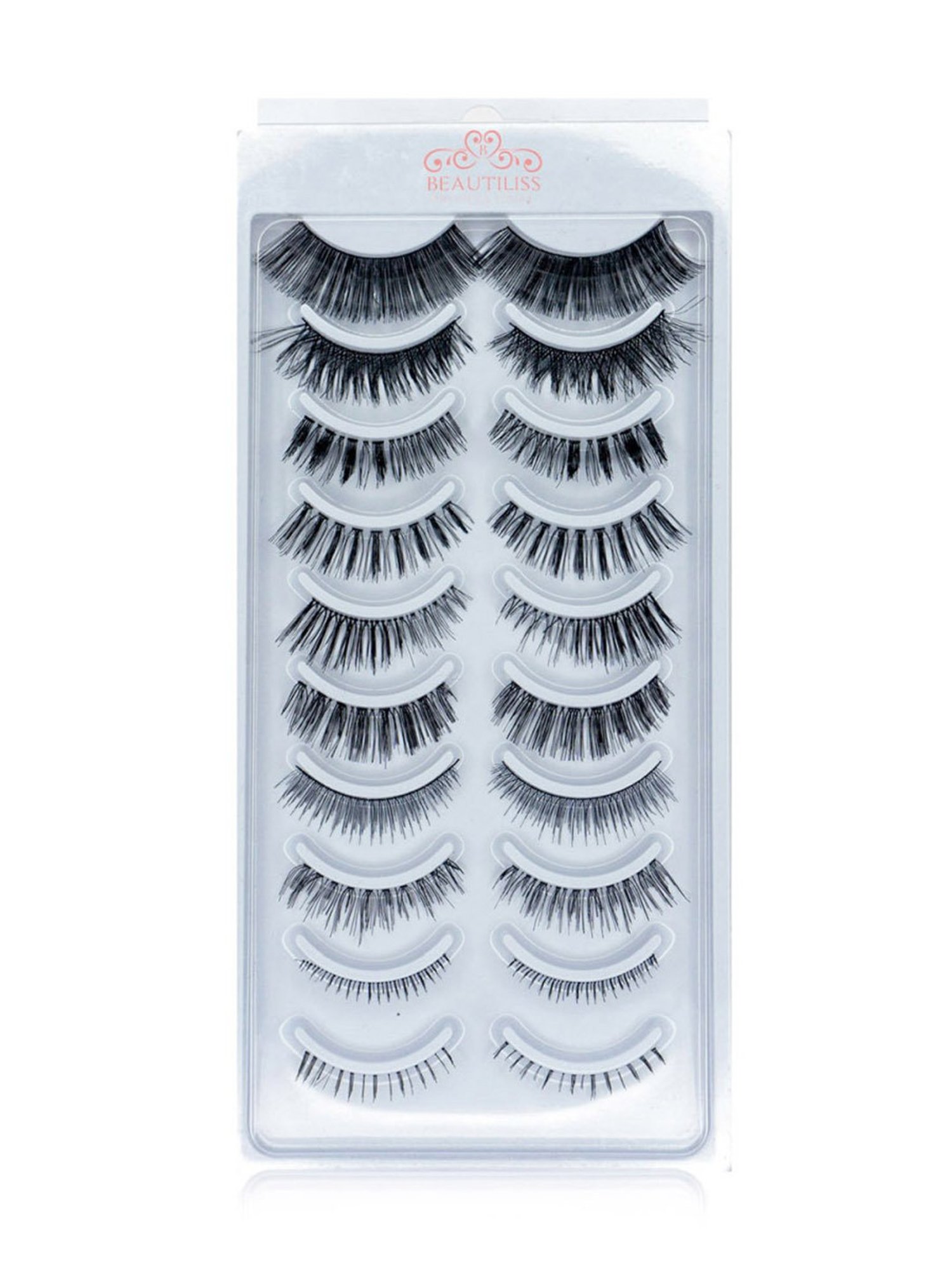 Beautiliss Professional False Eyelashes - Set of 10
