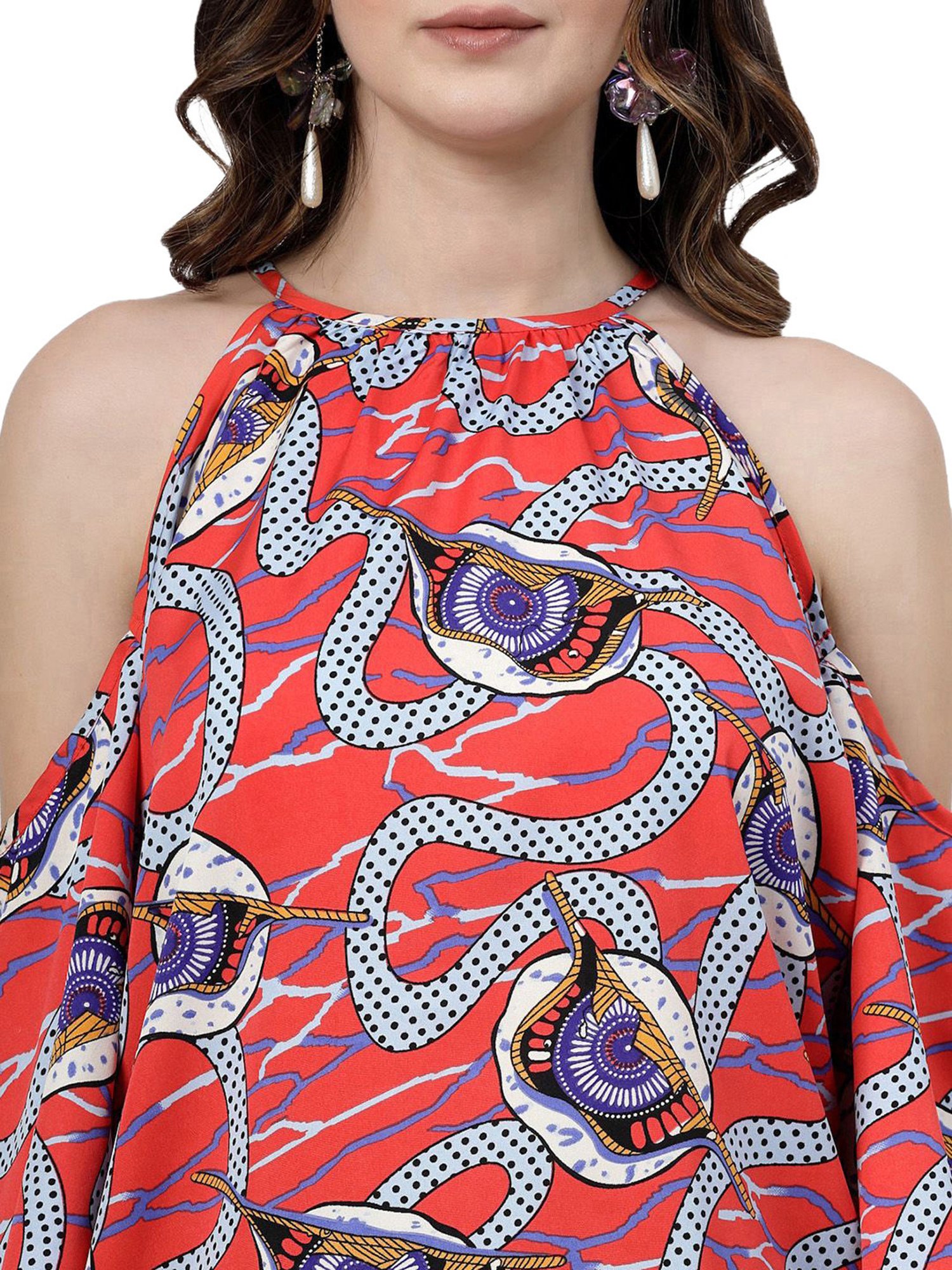 Melon by PlusS Red & White Printed Top