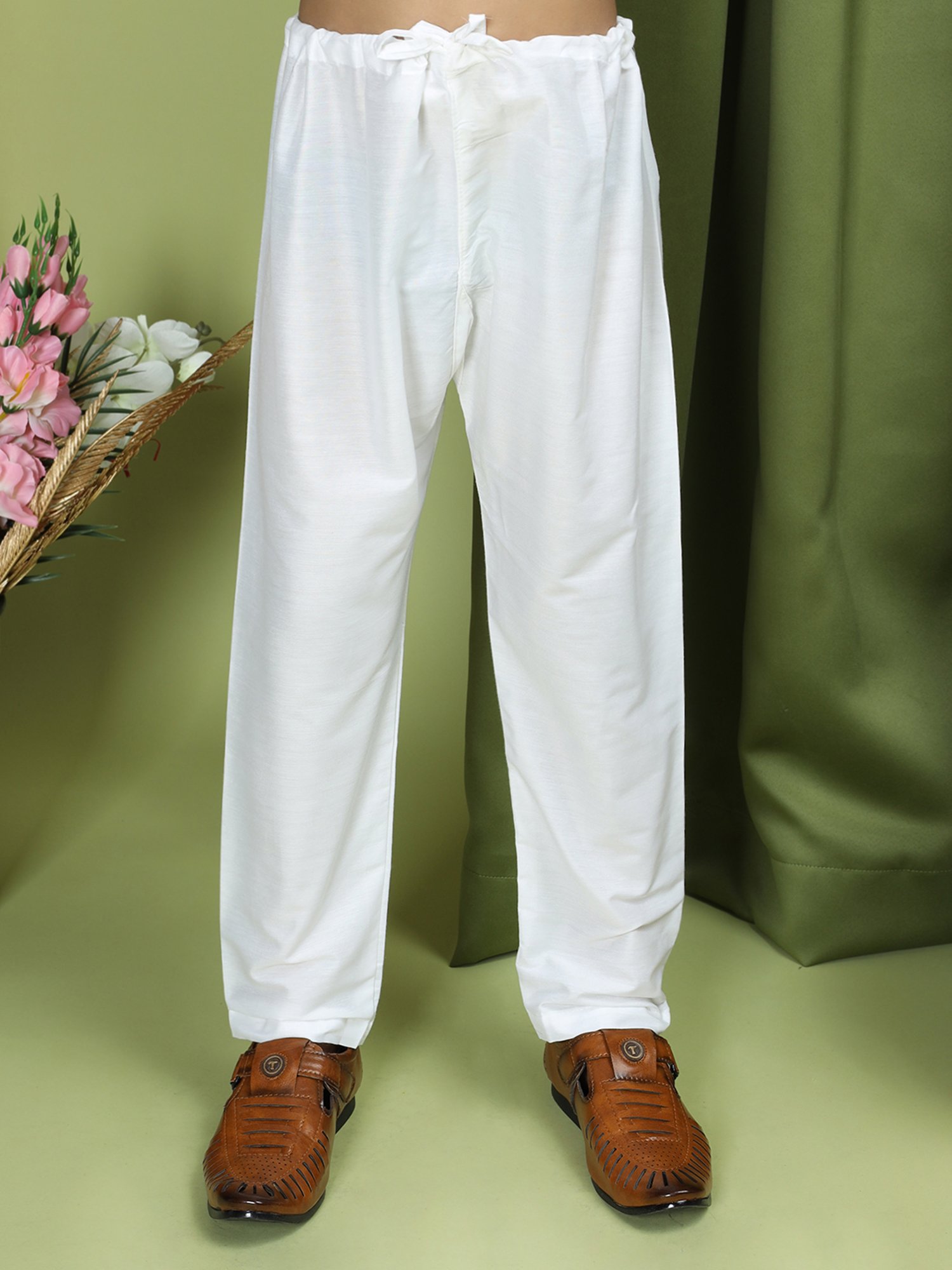 TABARD Kids Navy & White Printed Full Sleeves Kurta with Pyjamas