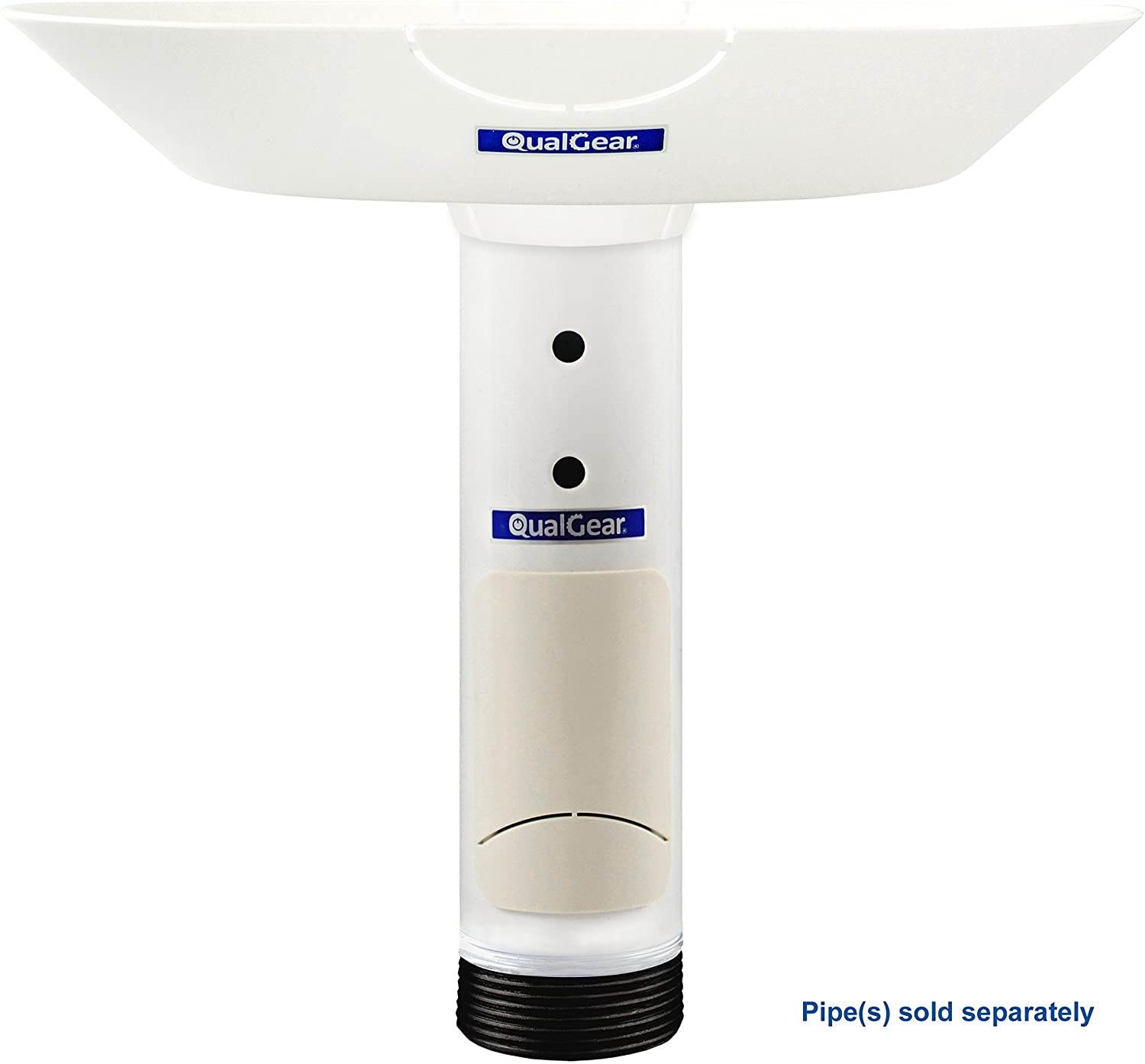 QualGear QG-PRO-PM-CA-W Pro-AV Single Joist Ceiling Adapter for 1.5" Npt Threaded Pipe Projector Accessory