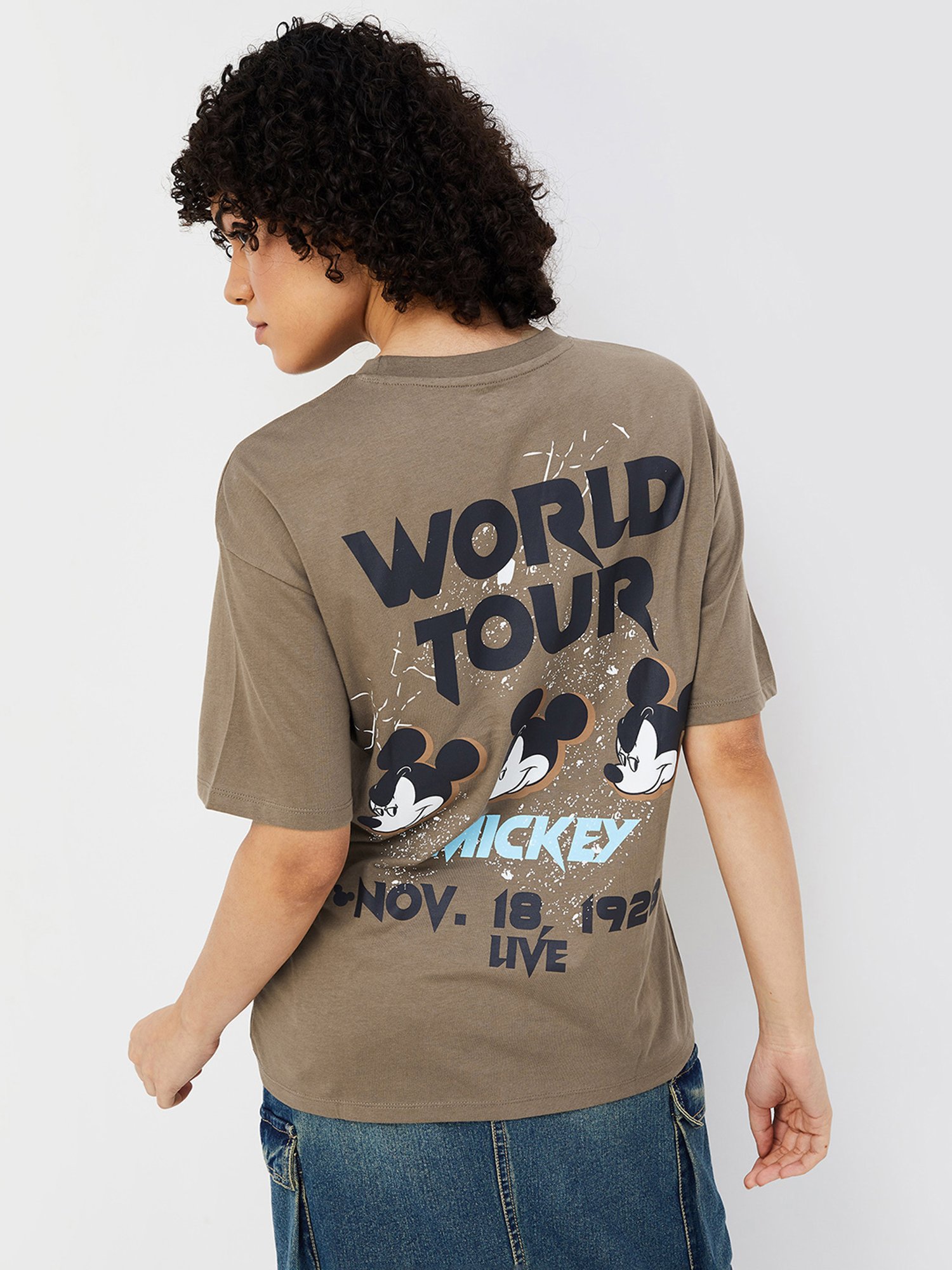 Ginger by Lifestyle Brown Printed T-Shirt