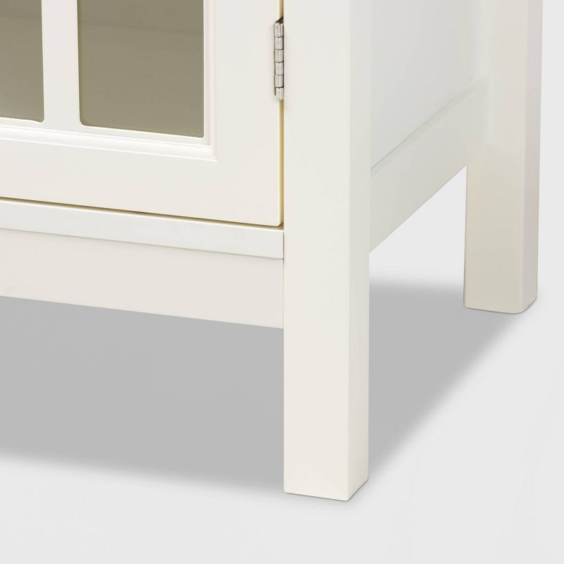 Wood 2 Door Storage Cabinet in White-Pemberly Row