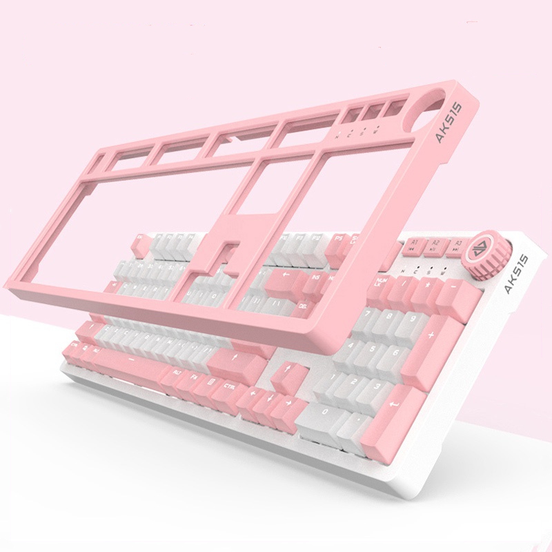 A-jazz AK515 Chinese Style Design,  104Keys N-Key Rollover White Backlit USB Wired Mechanical  Gaming Keyboard-,PBT Keycaps, Type-C