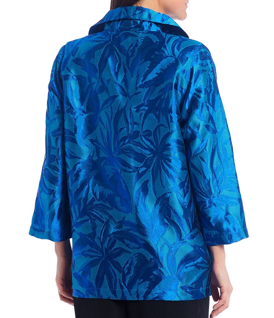 Caroline Rose Blue Hawaii Jacquard Jacket