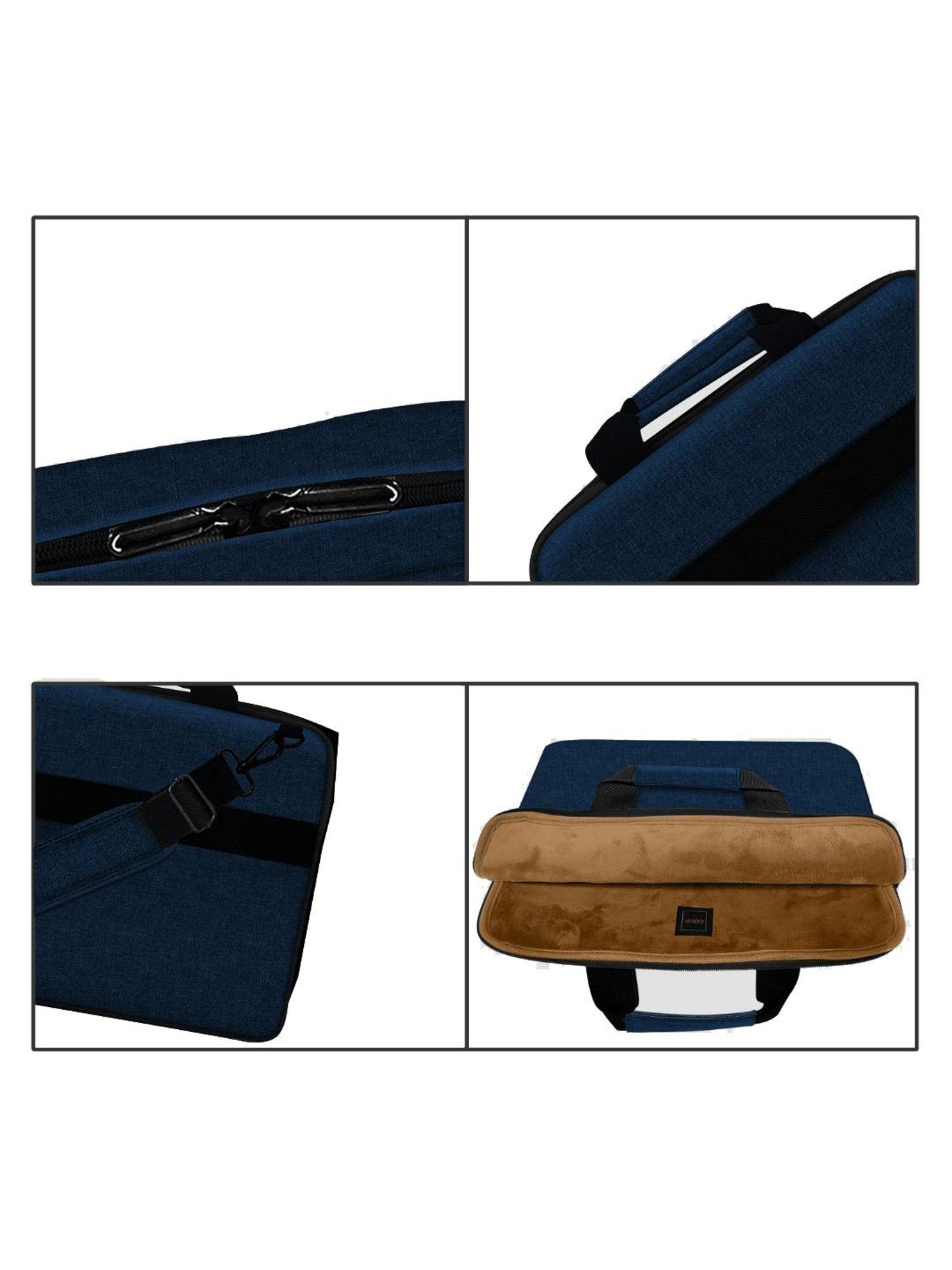 Gripp Lecon Ultra Slim Laptop Messenger Bag with Shoulder Strap for 13.3 Inch Macbook (Blue)