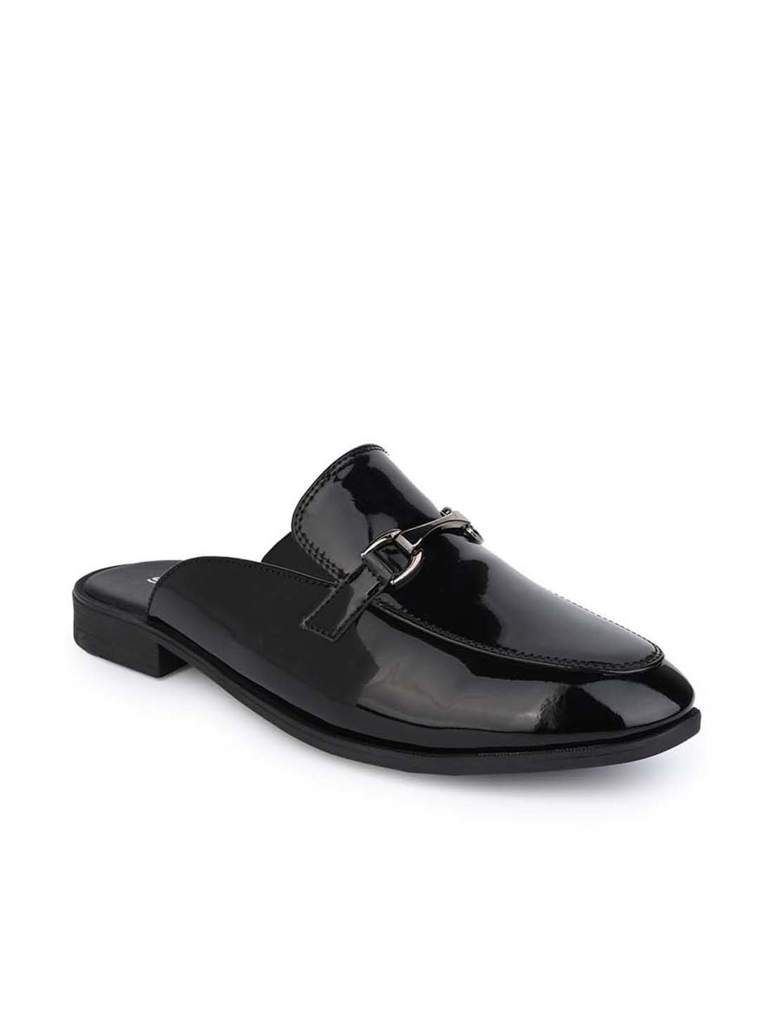 Styli Men's Black Mule Shoes