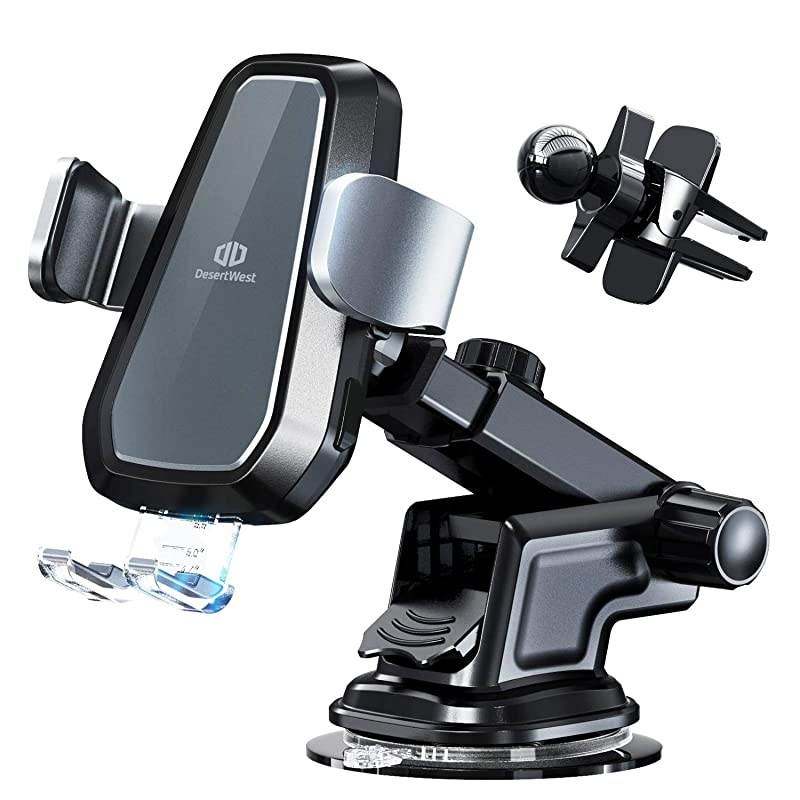 iPhone Wireless Car Charger, Cell Phone Mount Holder Auto Clamping Compatible with iPhone X/XS/XS Max/XR/8/8Plus/Samsung S10/S10+/S10e/S9/S9+/S8/S8+ and etc.