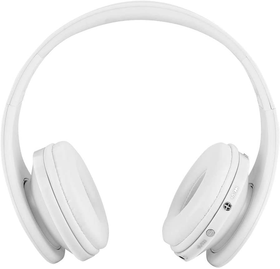 Bicaquu Gaming Headset, Head-Mounted Headphone, Built-in Microphone, Internet Bar for Home(White)