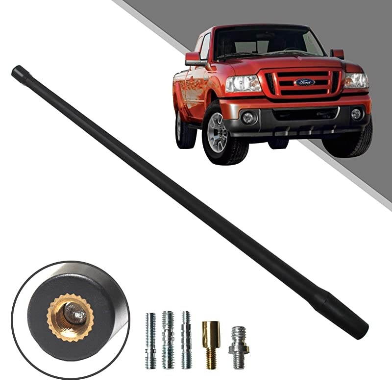 13 Inch Flexible Rubber Replacement Antenna Compatible with 1982-2011 Ford Ranger, Optimized FM/AM Reception.