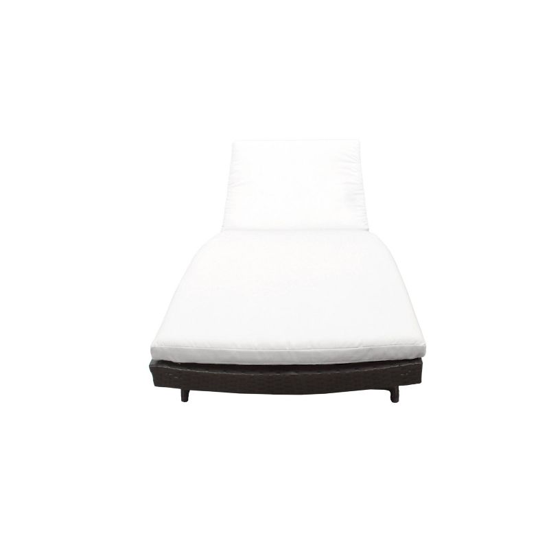 Bali 2pk Patio Chaise Lounges with Cushions - White - TK Classics