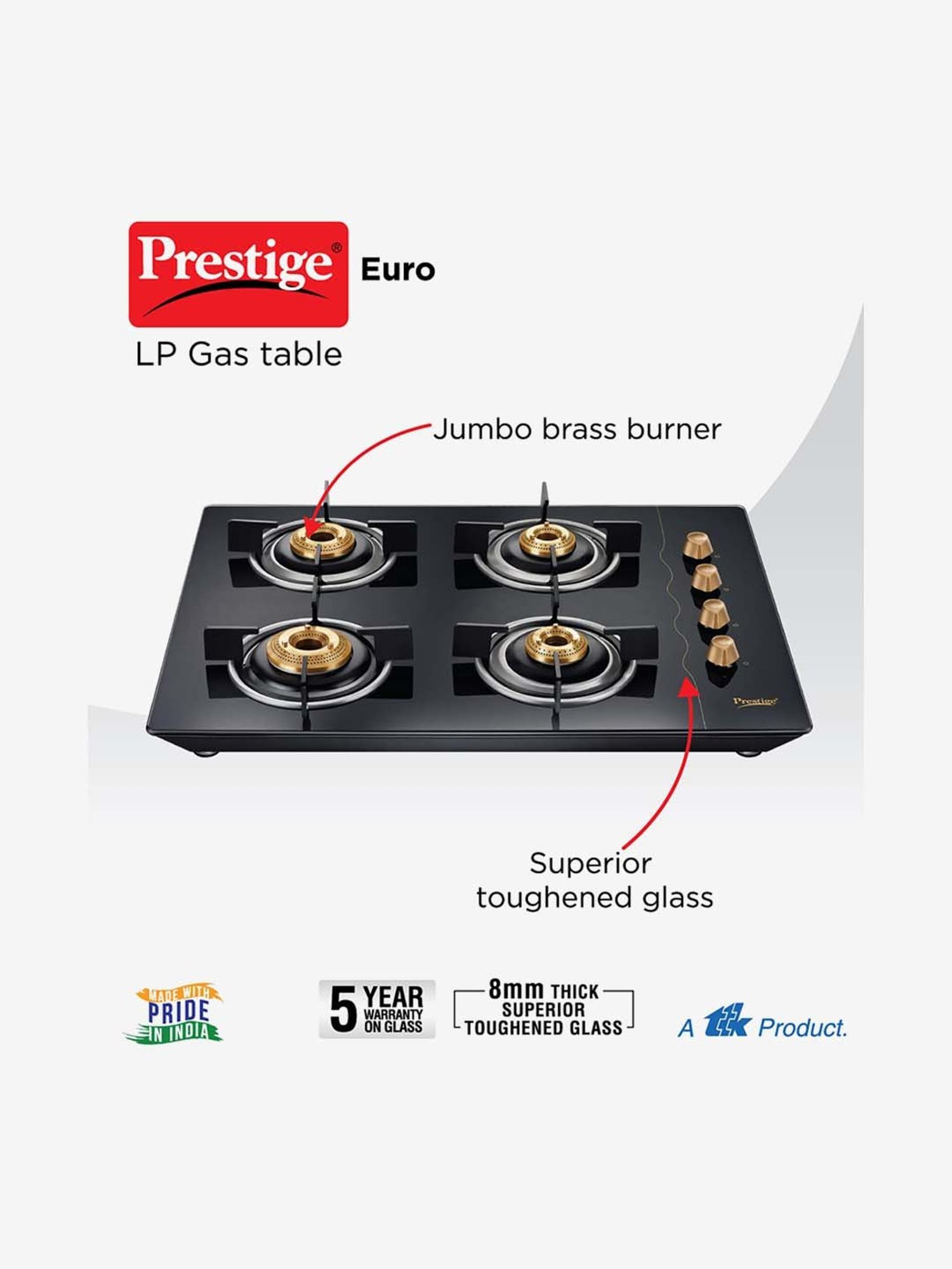 Prestige PIC 16.0 Plus 1900W Induction Cooktop (Black)