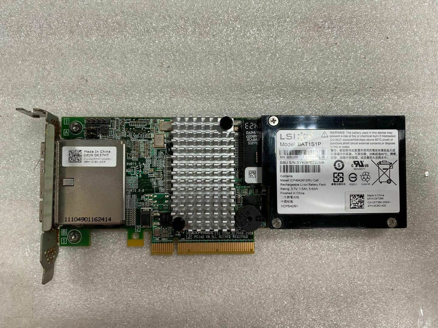 Dell 0K37HT K37HT LSI MegaRAID 9280-8E 8-Port SAS 6Gb/s RAID Card L3-25152-65E
