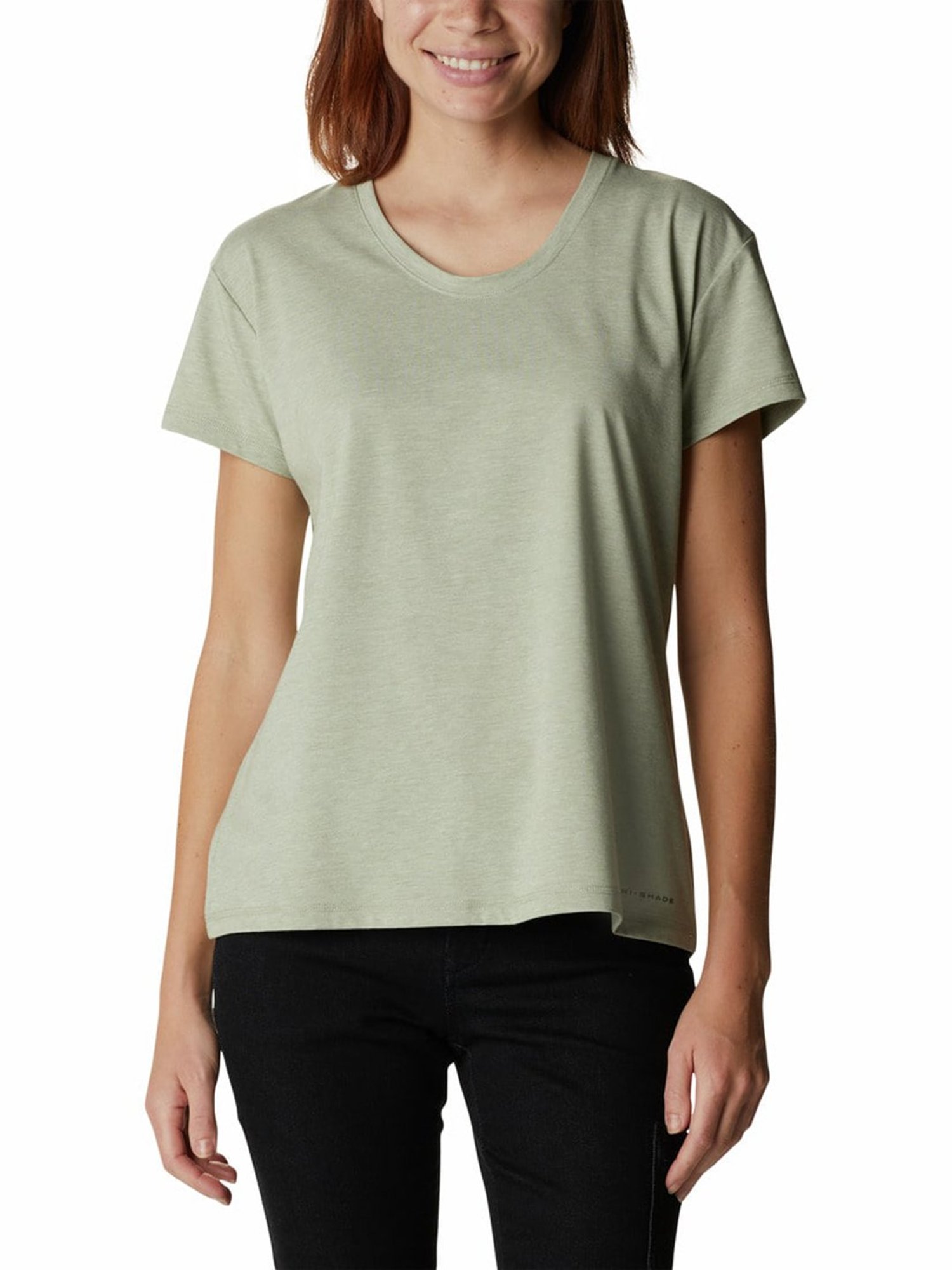 Columbia Light Green Sun Trek Crew T-Shirt