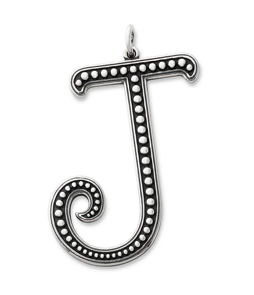 James Avery Beaded Initial Pendant Charm