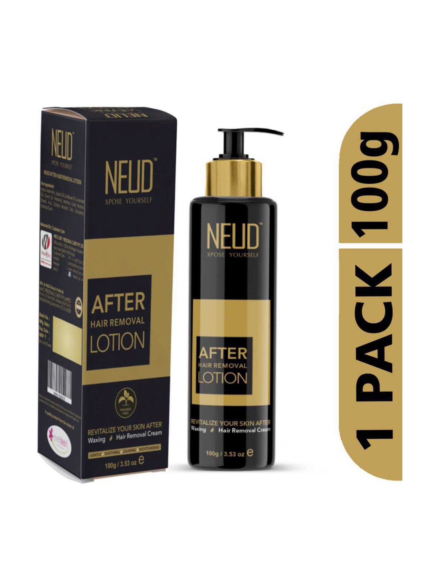 NEUD After Hair Removal Lotion for Skin Care in Men & Women - 1 Pack - 100 gm