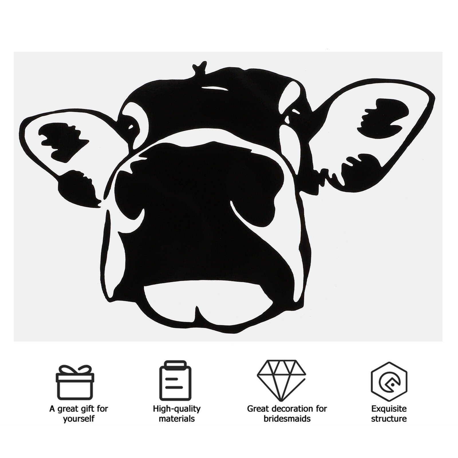 1Pc Cow Car Window Beautify Sticker PVC Car Decal Creative Sticker Car Sticker